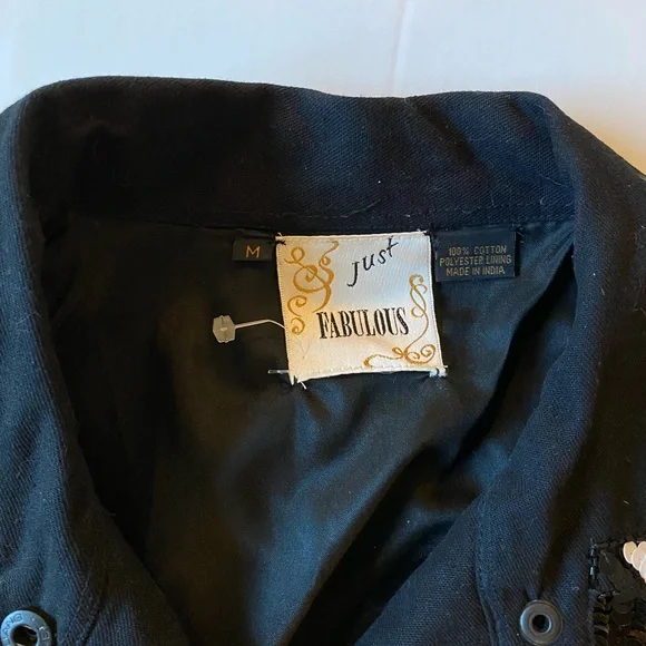 90s Vintage sequin TAXI Jacket Off Duty statement jacket🚕💛🧥🚧 - Picture 4 of 13